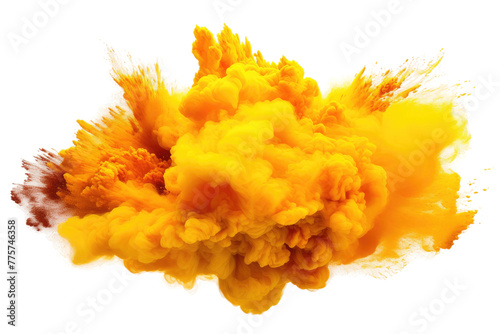 Golden Mist Dancing in the Air. White or PNG Transparent Background.