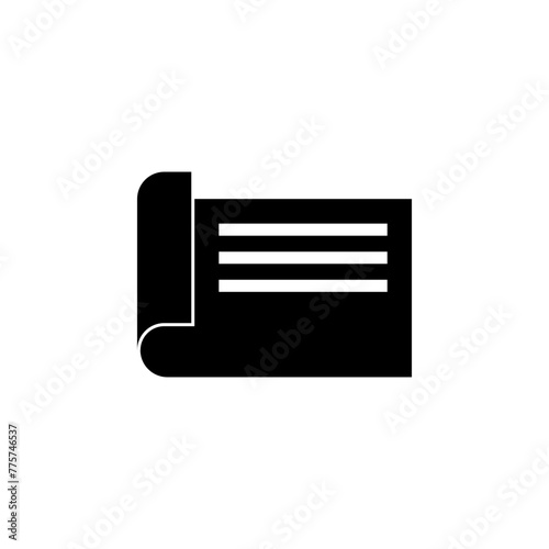 Financial Newspaper flat vector icon. Simple solid symbol isolated on white background