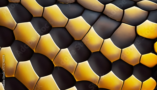 A striking pattern adorns the scales of the yellow-bellied sea snake, with clear bands and stripes running parallel to the body.