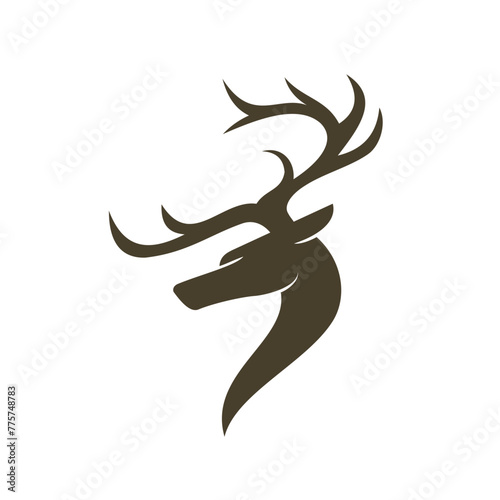 Simple logo of a deer