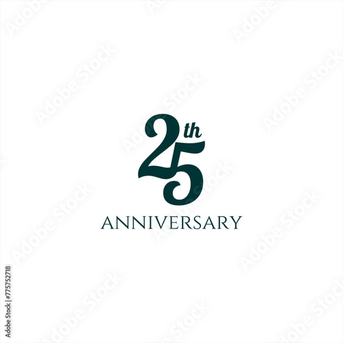 25th logo design, 25th anniversary logo design, vector, symbol, icon