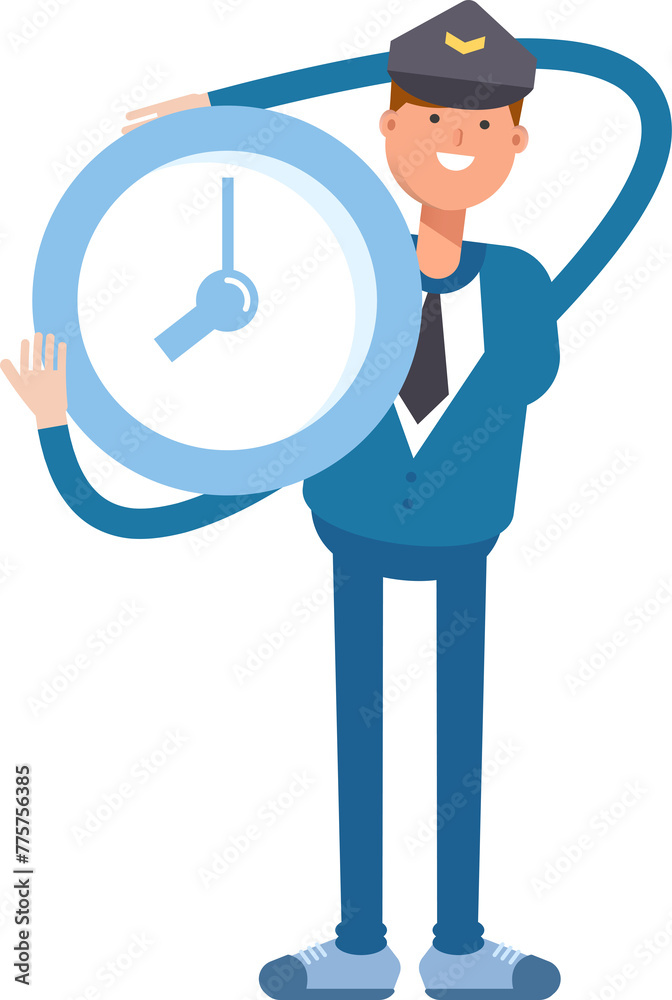 Postman Character Holding Clock
Postman Character Holding Clock