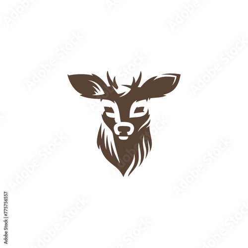 Delicate Deer Crest Logo Design