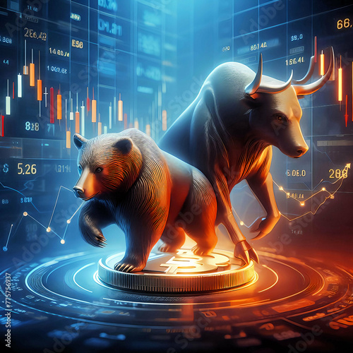 Bulle und Bär - Börsendarstellung