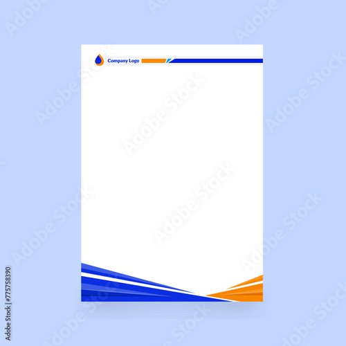 Corporate Contrast: Orange & Blue Letterhead Templates
