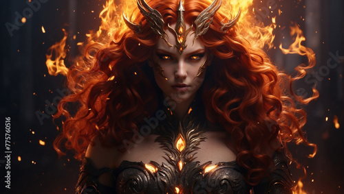 Queen of darkness mystic dark fantasy realistic photo,Generated AI