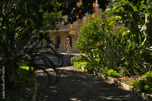 Obraz na plátne Menton Park in spring, Côte d'Azur, Alpes Maritimes