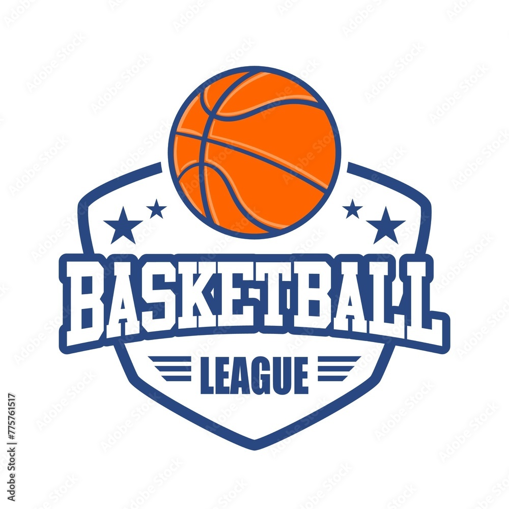 Basketball championship logo emblem design