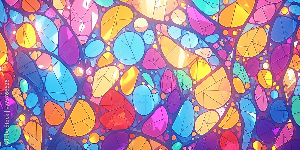 Abstract colorful stained glass background