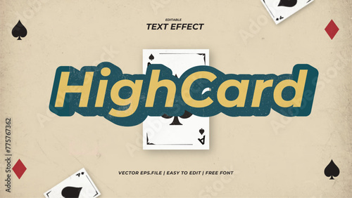 Text Effect highcard photo