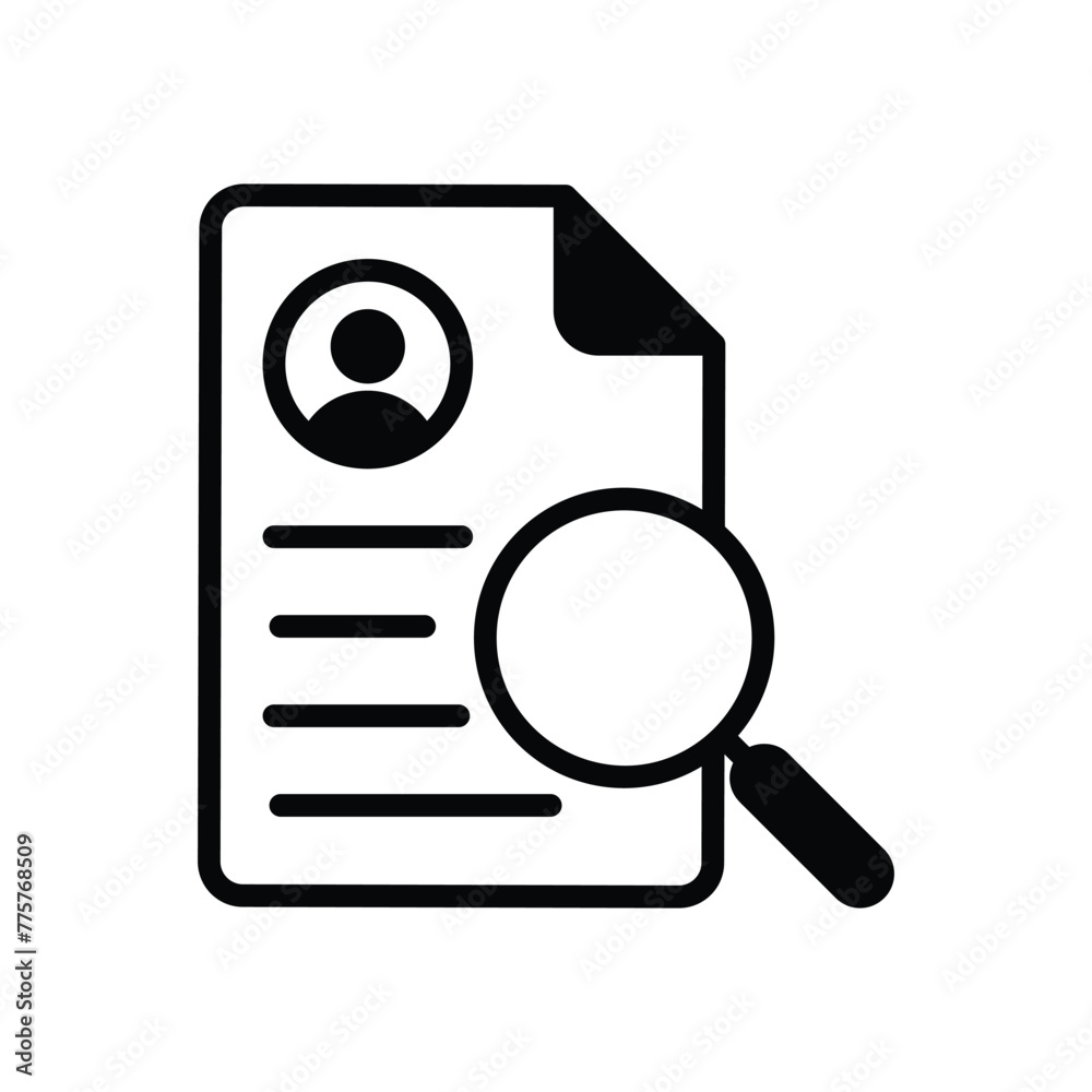Search Resume vector icon Search Resume vector icon