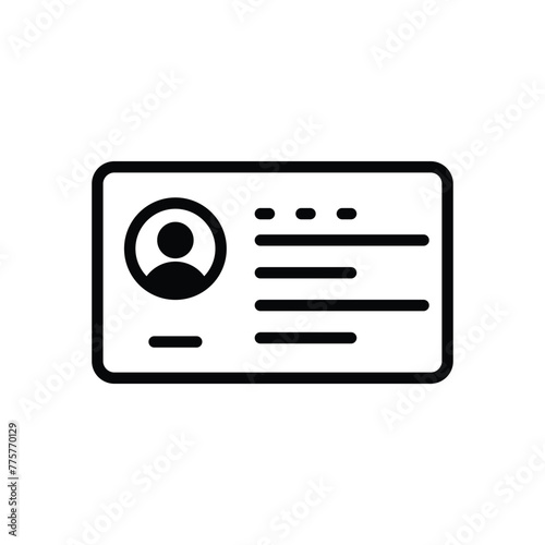 Fotografia Business Card vector icon