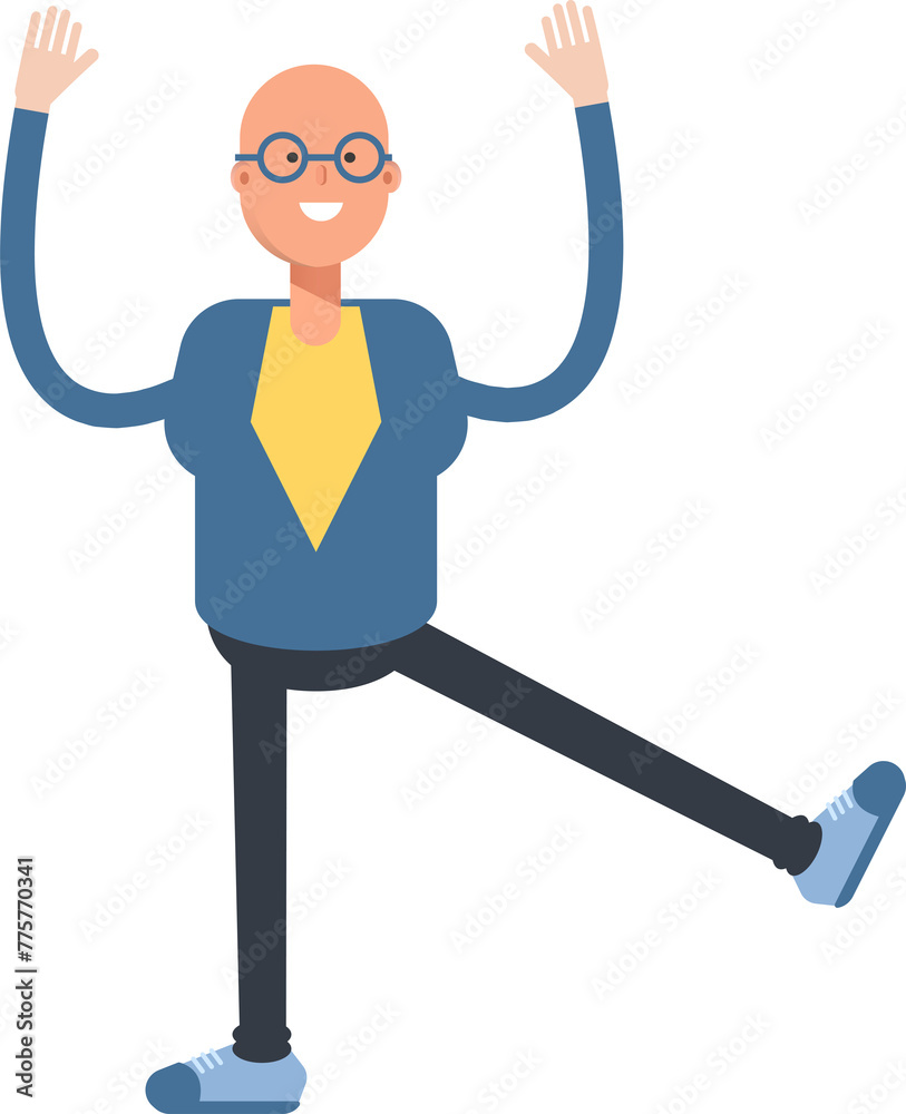Bald Man Character Relaxing Illustration
Bald Man Character Relaxing Illustration