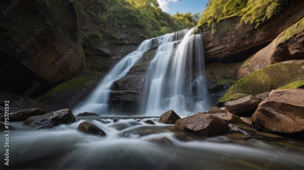 Fototapeta premium waterfall in the mountains