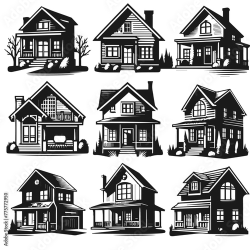 Fototapeta Naklejka Na Ścianę i Meble -  Home Line Icons. Editable Stroke. Pixel Perfect. For Mobile and Web. Contains such icons as Home, House, Real Estate, Family, Real Estate Agent, Investment, Residential Building, City, Apartment.
