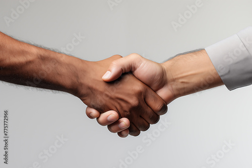 Handshake on white background. World of work. Offer accepted. Friendship at work. Help others. Association. © My Beautiful Picture