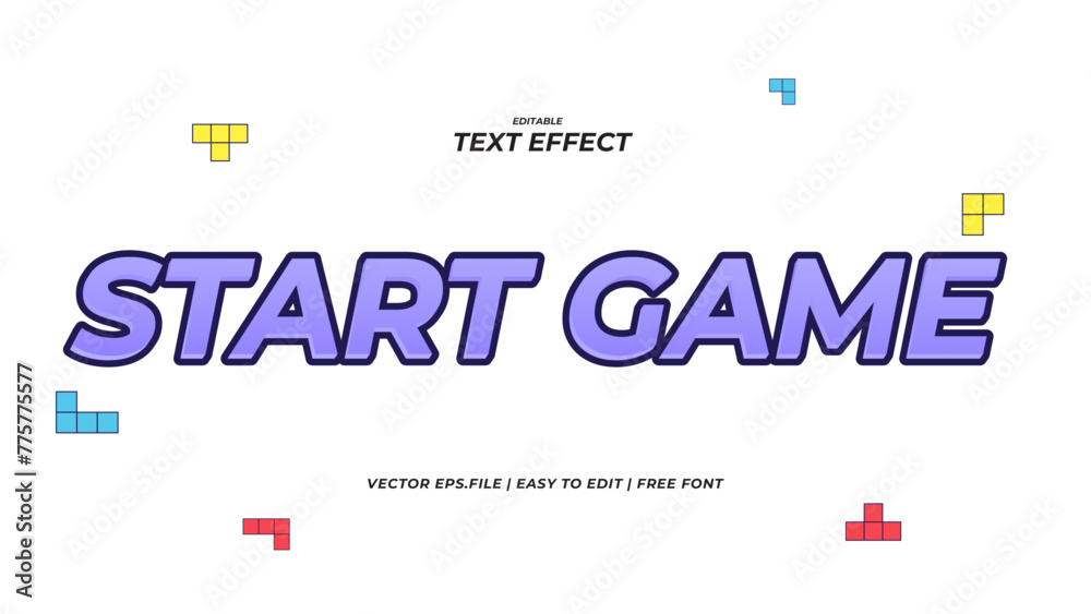 Text Effect start game