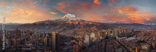 Great City in the World Evoking La Paz in Bolivia photo