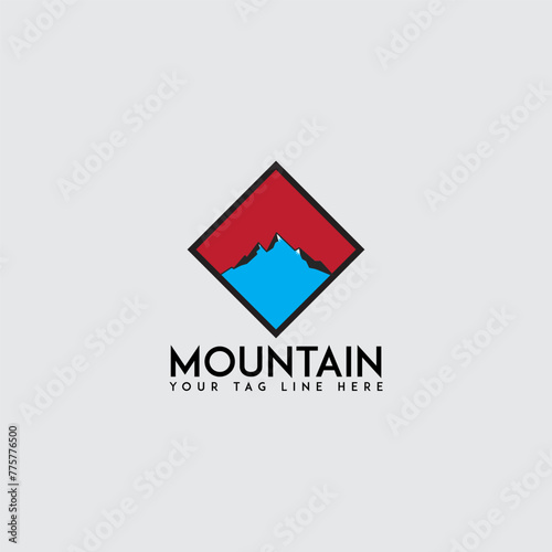 Mountain logo Illustration vector graphic of template  © Ilallali