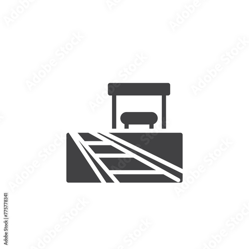 Train station platform vector icon