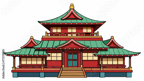 pavilion in chinese temple photo