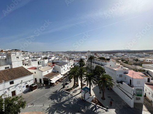 View over the city Conil de la Frontera from Torre de Guzman photo