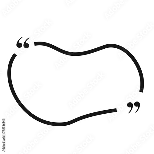 quote in black frame with quotation marks