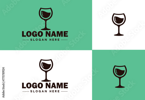 glass logo icon vector for business app icon drinks logo template