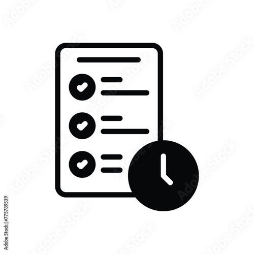 time plan vector icon