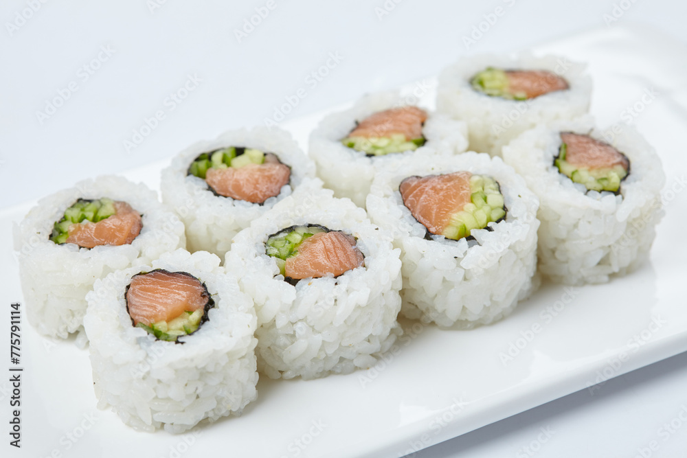 tasty sushi on the white tasty sushi on the white