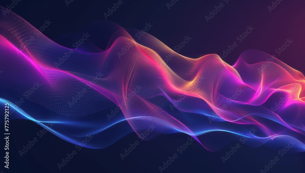 Abstract background with colorful sound waves Abstract background with colorful sound waves