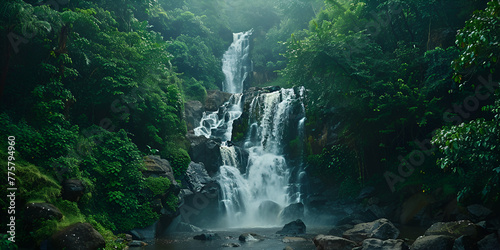 Waterfall Amidst National Park Beauty