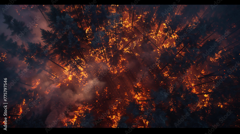 Lava going down the Volcano right after an eruption. volcanic eruption