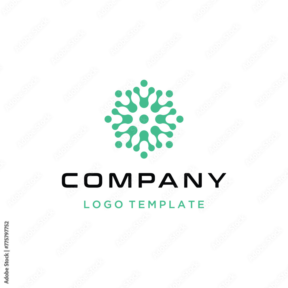 Modern Ion Molecule For Futuristic Science Technology Logo Design Modern Ion Molecule For Futuristic Science Technology Logo Design