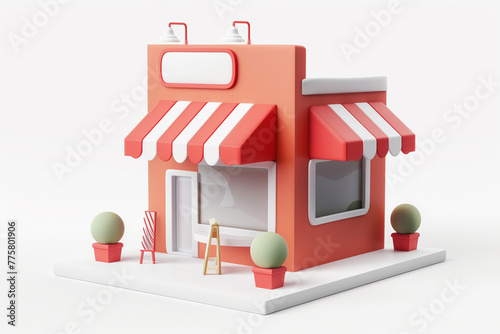 small business store 3d icon isolated 