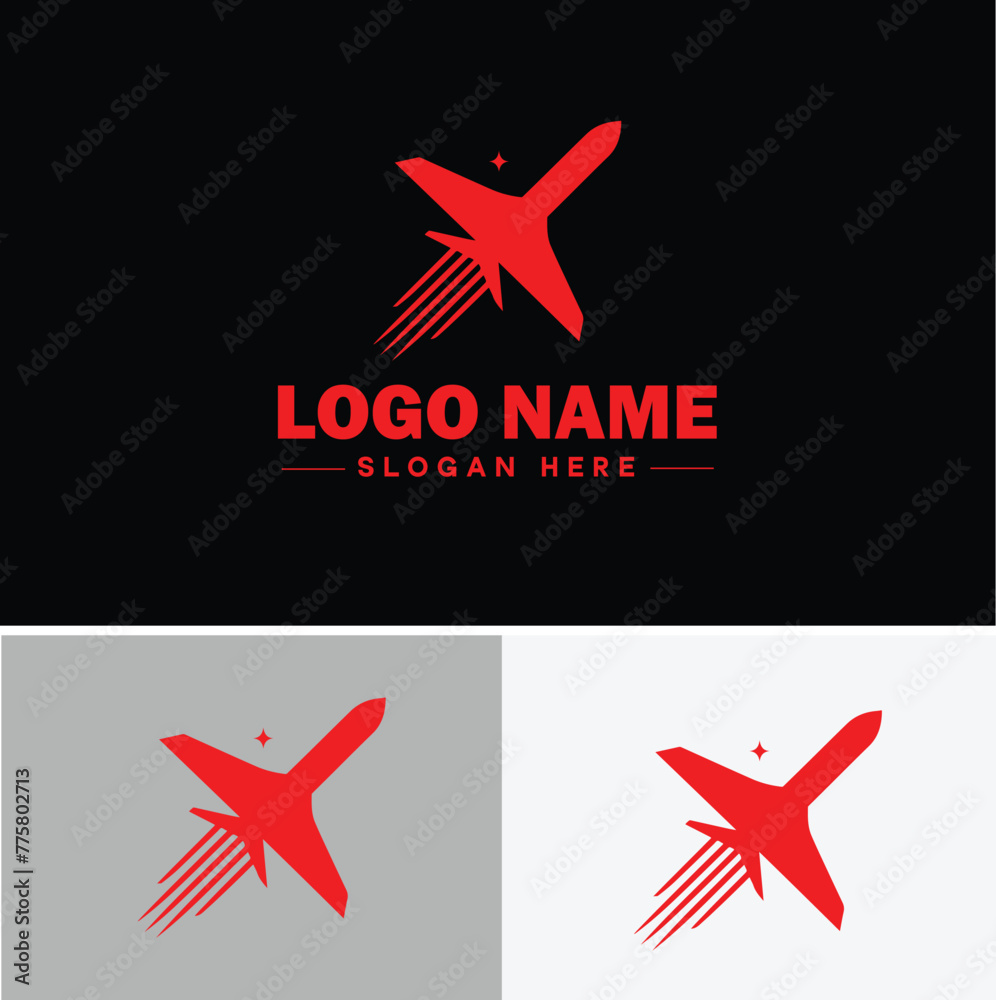 Plane logo icon vector for business app icon airplane travel tour air ticket logo template