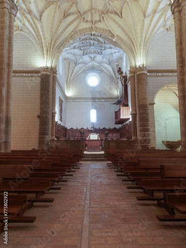 BOLEA HUESCA ARAGON SPAIN. Gothic collegiate church. Church The collegiate church of Santa María la Mayor in the town of Bolea, province of Aragon, Spain. bolea cherries photo