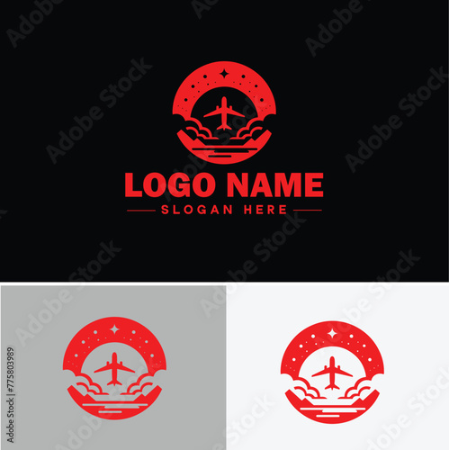 Plane logo icon vector for business app icon airplane travel tour air ticket logo template