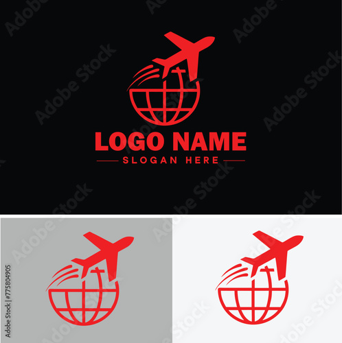 Plane logo icon vector for business app icon airplane travel tour air ticket logo template