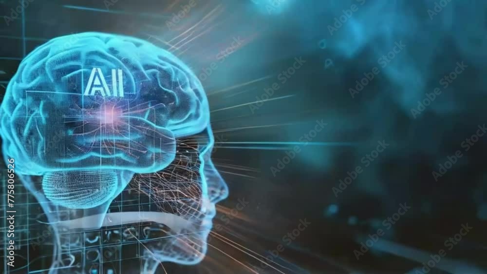 Synaptic AI Brain Impulses in Virtual Cyberspace