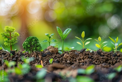 Seedling Growth Sequence in Fertile Soil © Atthasit