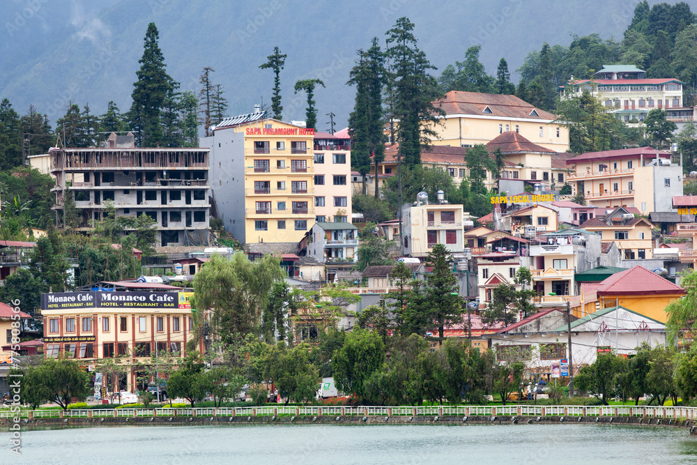 Obraz premium sa Pa town, the high mountains, Lao Cai province, Vietnam