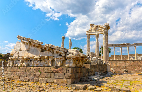 The Temple of Trajan in Pergamon Ancient City photo