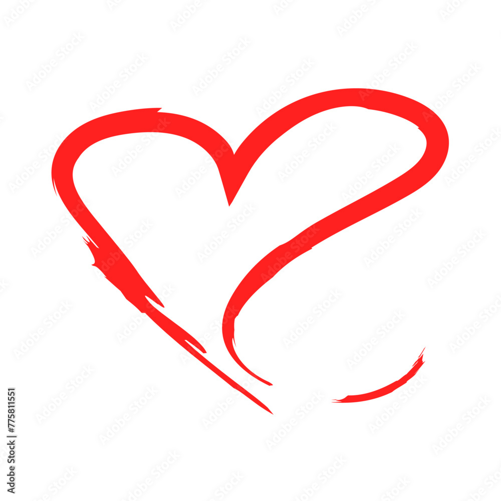 Heart, love, romance or valentine's day red vector icon for apps and websites. Love passion concept. Romantic design. banner, cover, poster, flyer, brochure, website, wedding. vector illustration