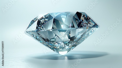 Brilliant diamond isolated on white background