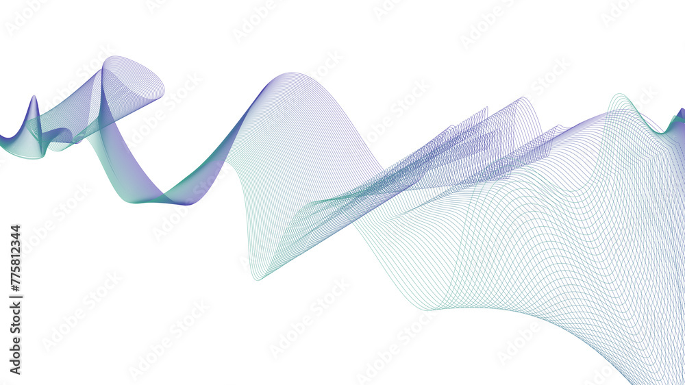 Fototapeta premium onde design fluttuante suono magnetico olografico diagramma scienza gradiente trasparente vettoriale png viola verde