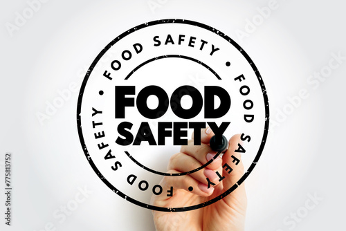 Obraz na płótnie Food safety - scientific method describing handling, preparation, and storage of