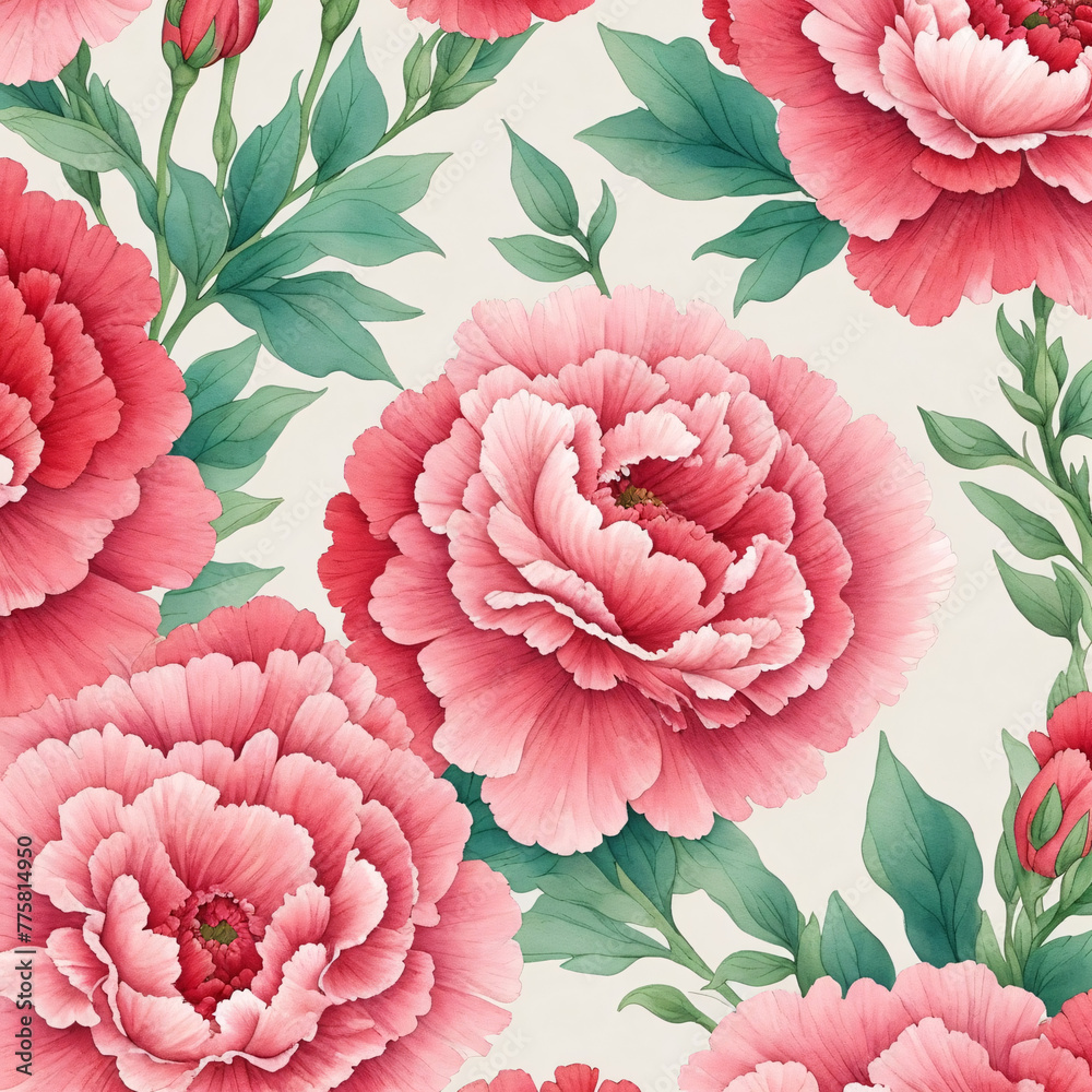 Carnation floral pattern Carnation floral pattern