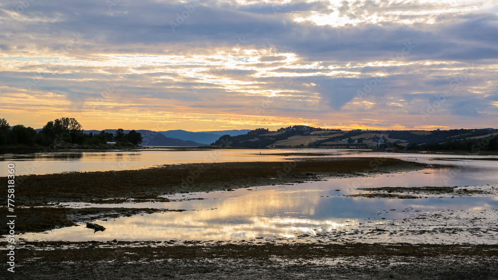 Sunset at Trondheim fjord, Norway