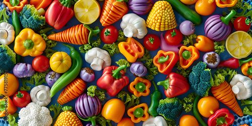 Colorful Cuisine: Fresh Vegetables on Red Plate © Muhammad